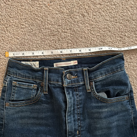 Levi's Mile High Super Skinny Women's Blue Jeans size 25 - Picture 4 of 6
